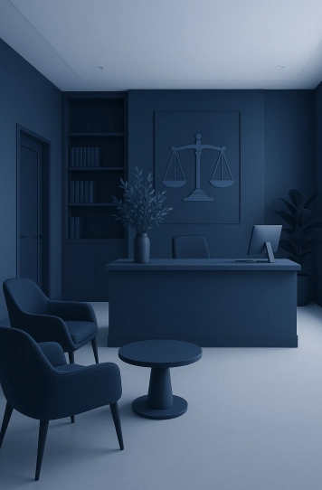 Modern law office reception area