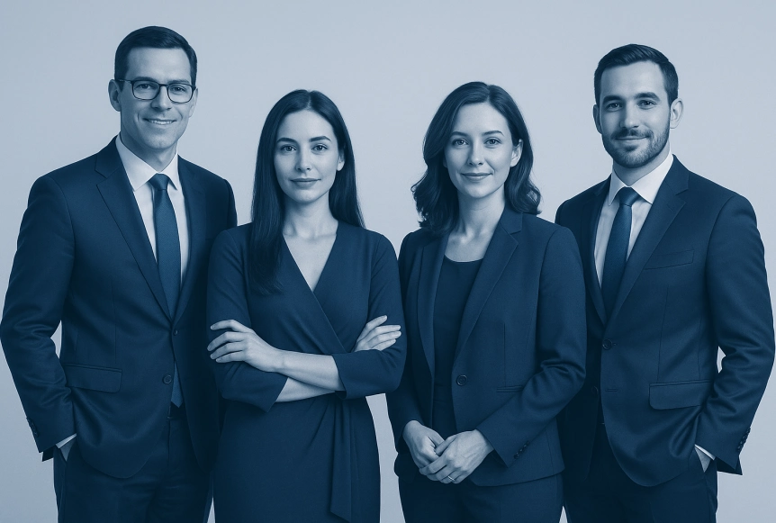 Team of legal professionals in wellness sector